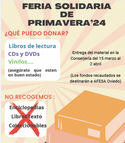 La Feria solidaria de primavera a favor de AFESA Oviedo