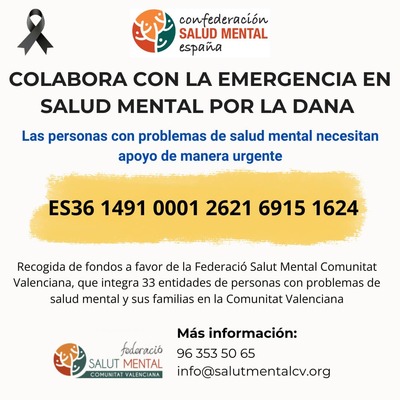 Colabora con la emergencia en salud mental por la DANA