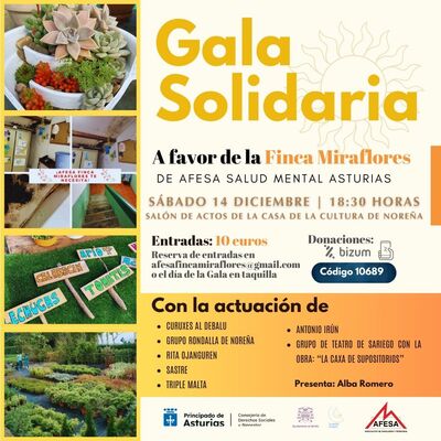 Gala Solidaria a favor de la Finca Miraflores