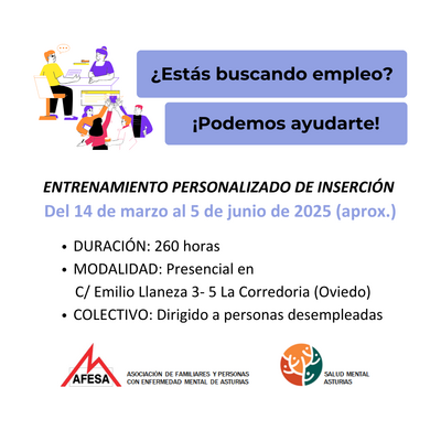 Formación. Entrenamiento Personalizado de Inserción 