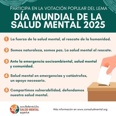 ¡Vota por el lema del Día Mundial de Salud Mental 2025!