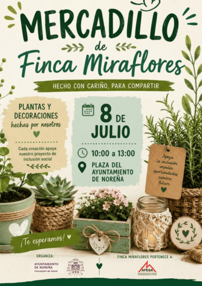 Mercadillo solidario de la Finca Miraflores