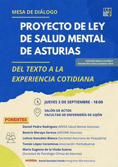 Mesa de Diálogo Proyecto de Ley de Salud Mental Asturias 