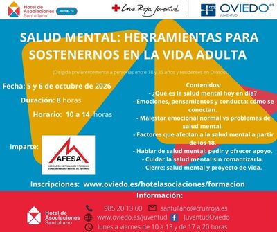 AFESA Oviedo imparte una formación sobre salud mental y herramientas para la vida adulta