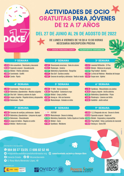 Actividades de ocio para jóvenes DOCE17